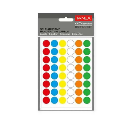 Picture of SELF-ADHESIVE LABELS CIRCLE MIX 16X16MM 5 SHEETS